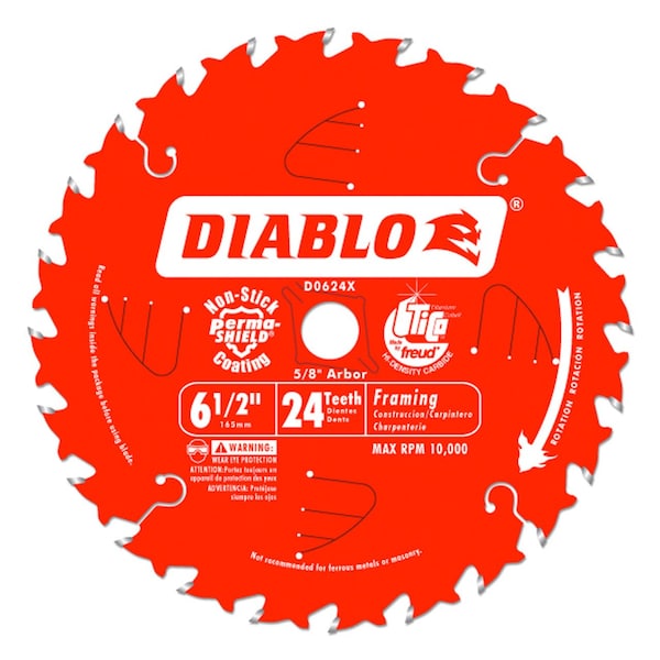 Diablo 6-1/2in Framing Saw Blade D0624A - main